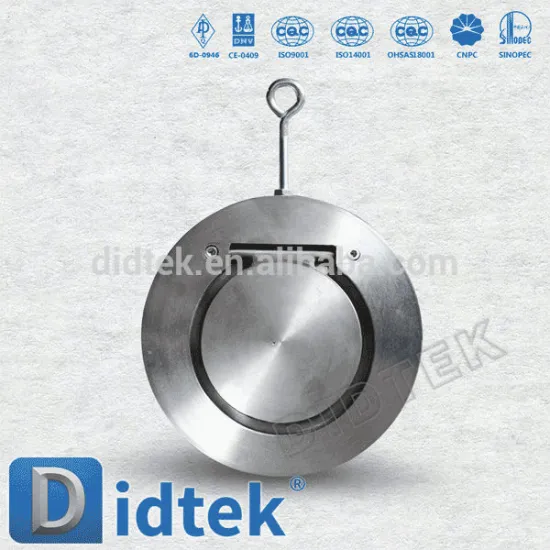 Didtek Soft Seat Design Single Plate Wafer Check Valve