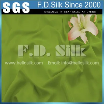 12MM Silk Crepe De Chine Width 45" Yellow Green No.46 Color