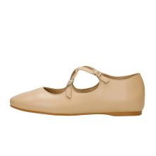 Soft Leather Mary Jane Flat Sandals for Women
