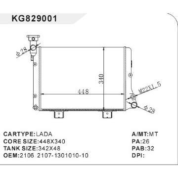 auto radiator car:LADA OEM:2106 2170-1301010-10