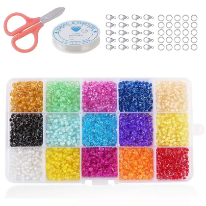 3/4mm Glass Beads Beads Small Pony Beads Kit