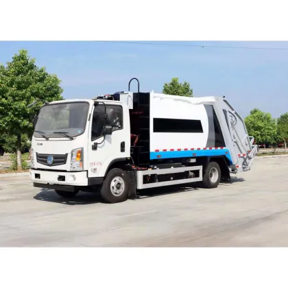 Dongfeng Huashen Electric Garbage Truck: 6-Square Meter Compressed Collection and Transfer