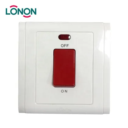 China LONON PC Special Plastic Plate 32A DP Control Water Heater Light Switch