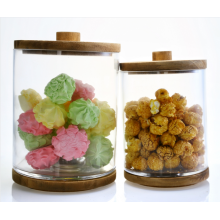 glass jars with wooden lids stackable jars