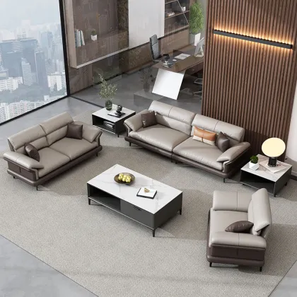 Leather CEO Office Sofa Set - Liyu Designer Low Price Furniture