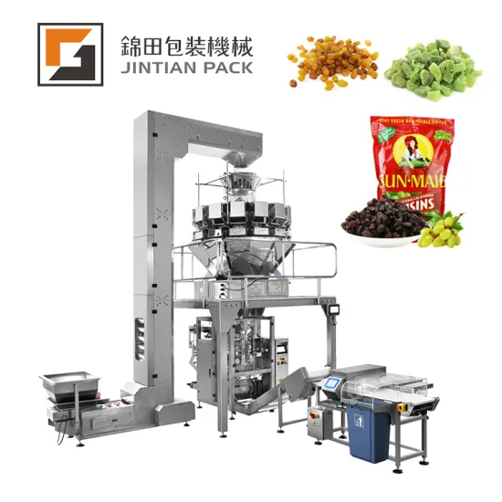 Automatic Multi-Head Weigher for Dried Cranberries and Cheetos Snack Packing