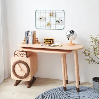 Cartoon Wooden Storage Study Table for Kids