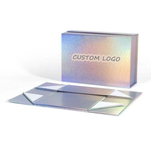 Luxury Custom Logo Folding Magnetic Holographic Paper Boxes