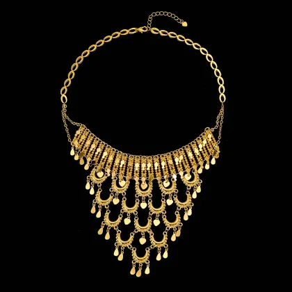 Yiyi Hot Sale 24K Gold Plated Necklace - Dubai Gold Jewelry Fashion Necklace