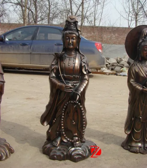 casting bronze guan yin sculpture for home decor