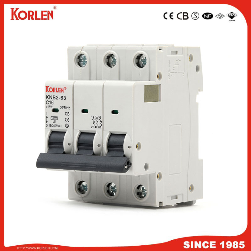 MCB KNB2-63 with 10KA high breaking capacity