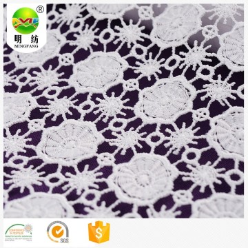 fanned chemical embroidery lace fabric for girl clothes