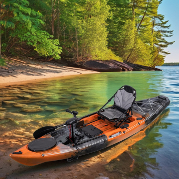 1-Person 10.5FT Tri-Power Electric Inflatable Kayak/Canoe for Ocean & Bass Fishing