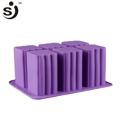 6 cavity silicone soap making molds for handmade herbal lux soap