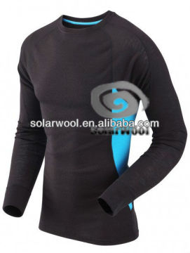 Wool Knitted Thermal Underwear Tops For Mens
