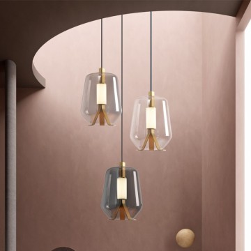 Post-Modern Minimalist Nordic Glass Chandelier for Living Room & Bedroom