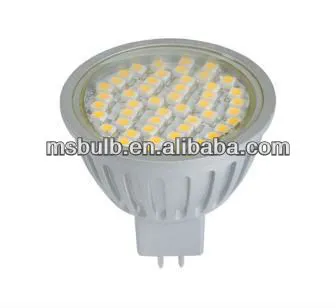 silver 12V AC/DC SMD LED MR16 GU10 spot light with transparent cover