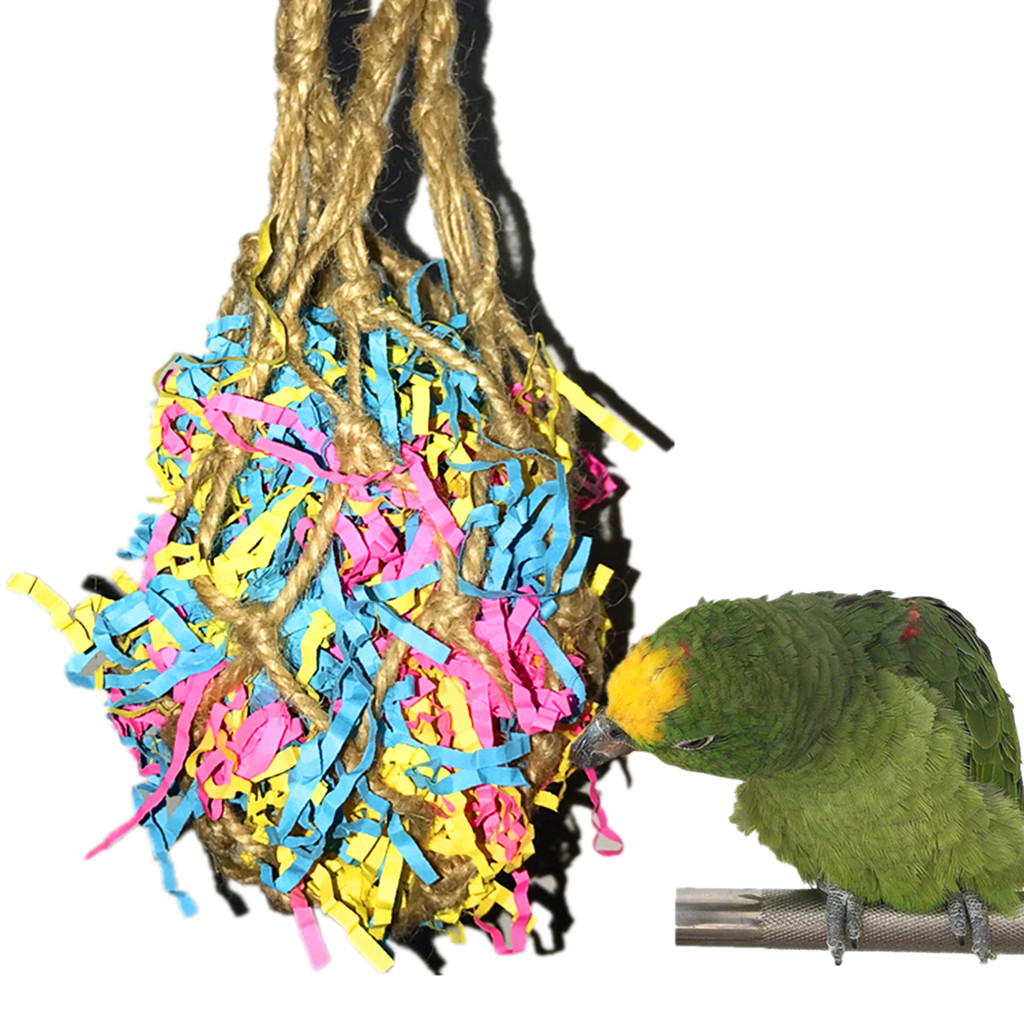 Bird Toys Hanging Pulling Mesh Bag Foraging Bird Wire Drawing Toy 2019new Arrivals Best Selling Dropshipping Household Family