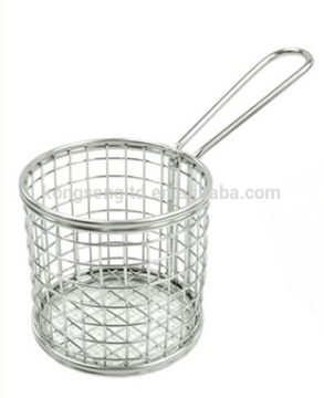 Round Shape Stainless Steel Mini French Fryer Basket