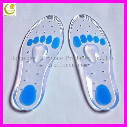 Sport Gel Silicone Insole Silicone Orthotic Insole Shock Absorbing Silicone Gel Insole