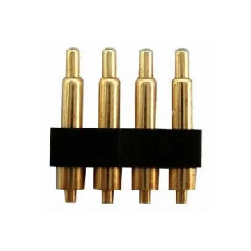 Pogo Pin Connector for Electronics, Made of C3600 Copper Alloy and Gold Plate/Nickel Surface