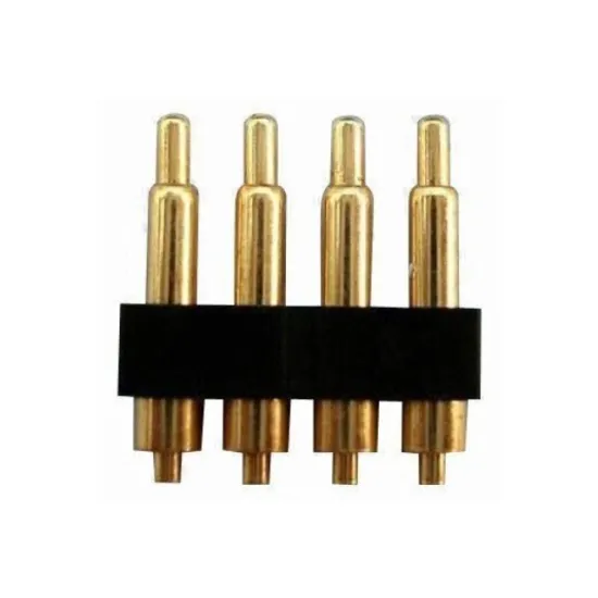 Pogo Pin Connector for Electronics, Made of C3600 Copper Alloy and Gold Plate/Nickel Surface