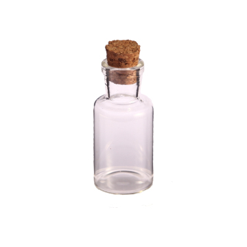 Clear Bottle Glass Vial with Cork Stopper