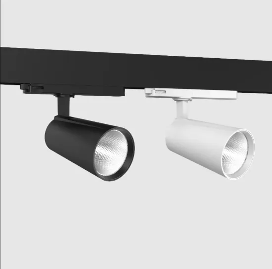 Adjustable Spot Lamps: Black & White Aluminum Ceiling Track Lights 3000K