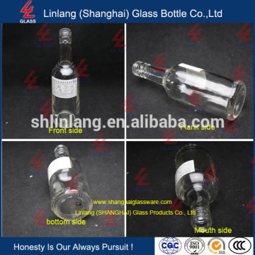 Wholesale Manufacturer Glass Bottle Round Shape Liquor Glass Bottle