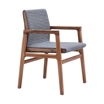 Walnut Solid Wood Dinning Chair Set Hotel Modern Hotel Luxury Fabric Restaurant Dining Ruang Kerusi