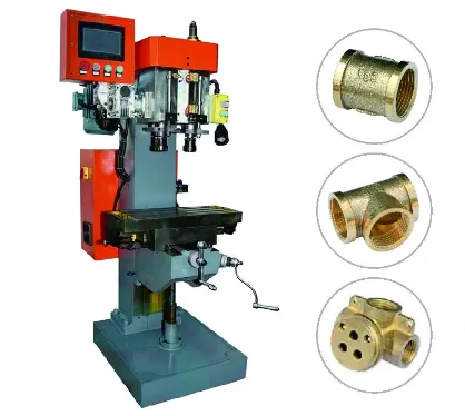 High Efficiency Electric Drilling Machine: Automatic Double Spindle Faucet Manufacturing Drilling & Tapping Solution