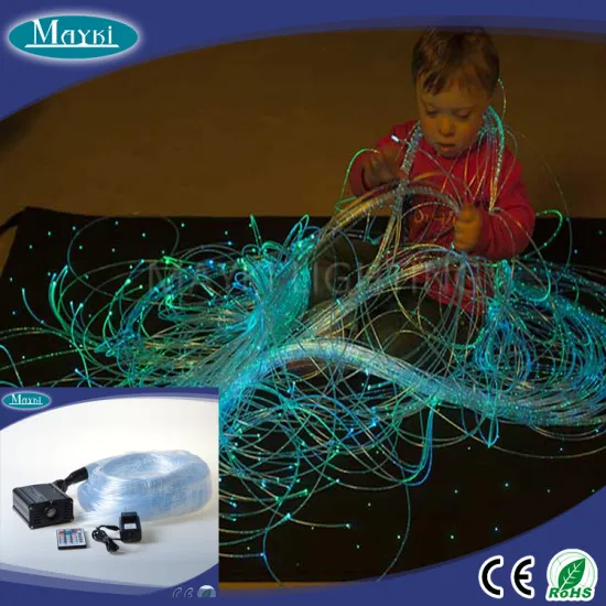 Colorful sensory fiber optic light with sensory sparkle fibre and 16w light engine