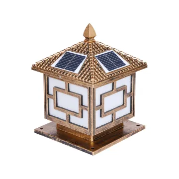 Solar Powered Gate Pillar Light for Garden and Courtyard Decoration