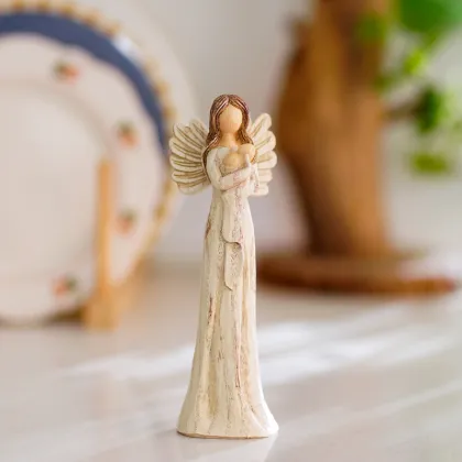 Wholesale European Angel Statues: Motherly Love, Woodcut Designs, Resin Bears Hugging Characters - Celebration Souvenirs
