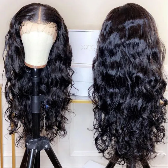 Wholesale Mink Virgin Brazilian Natural Human Hair Loose Deep Wave Full Hd Lace Front Wig Cheap Lace Closure Wig For Black Women