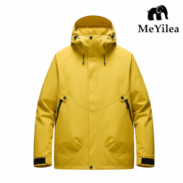 Sarı Kapşonlu Dört Mevsim Outdoor Ceket