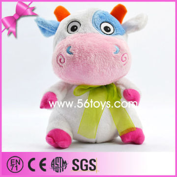 Colorful mini cute plush cow stuffed pendant