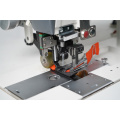 Máquina de coser de aguja doble con accesorio de cortador automático