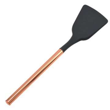 Stainless Steel Gold Handle Silicone Baking Turner Spatula