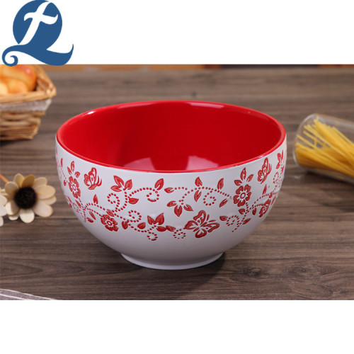 Wholesale tableware home round fruit salad bowl ceramic