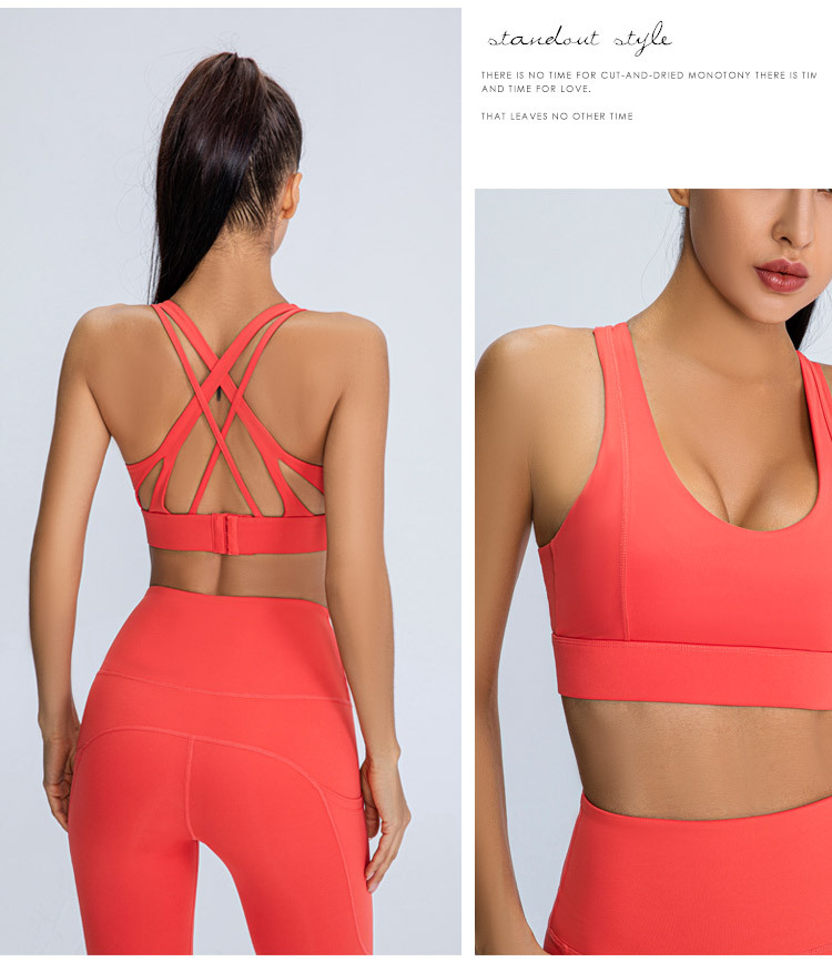 orange red yoga set 