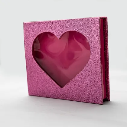 Pink Empty Eyeshadow Palette Magnetic Paper Packaging Box