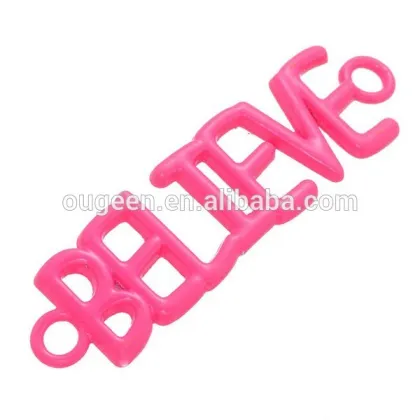 jewelry findings Newest Fashion metal zinc alloy Unique bracelet believe charm