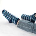 Mens Knitted Therma Gripper Socks Stoking