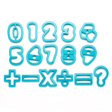 plastic number cookie cutter set