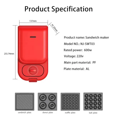 three minutes automatic operation light food grill toaster