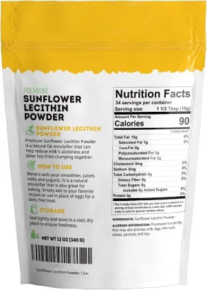 Organic Sunflower Lecithin Powder
