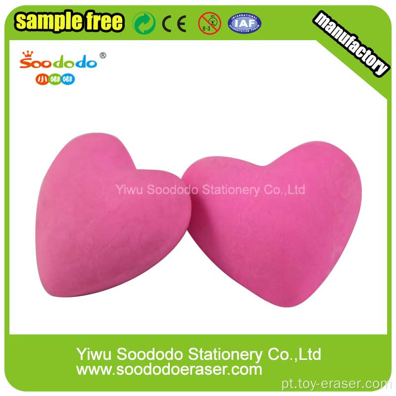 Pink Love Shaped Borracha, Festival Eraser Para Promocional