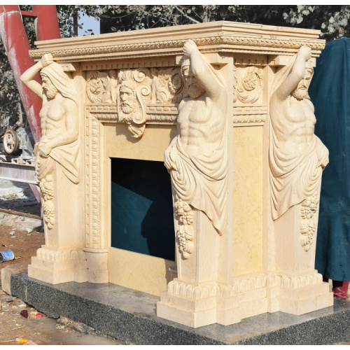 Hand Carved Marble Fireplace Sculptural Artistry Luxury Art