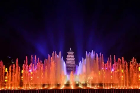 Giant Wild Goose Pagoda Fountain